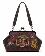 Bolsa Ed Hardy Tiger Crystal Frame Bag Y2K