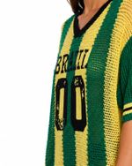 Blusa Crochê Brasil 00 Oversized