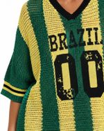 Blusa Crochê Brasil 00 Oversized