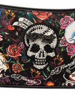 Bolsa Ed Hardy Skull Tattoo baguete icônica