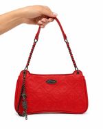 Bolsa Ed Hardy Red Skull Embossed Shoulder Bag