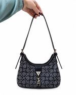 Bolsa Guess Monogram Shoulder Bag Preta