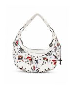 Bolsa Ed Hardy Tattoo Studded Hobo Branca