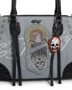 Bolsa Ed Hardy Eagle Denim Tote