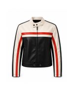 Jaqueta Biker Racing em Courino Bicolor