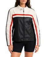 Jaqueta Biker Racing em Courino Bicolor