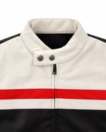 Jaqueta Biker Racing em Courino Bicolor
