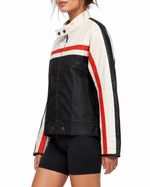 Jaqueta Biker Racing em Courino Bicolor