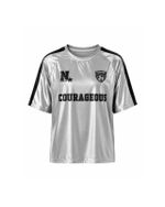Camiseta Futebol Metalizada Prata Courageous