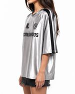 Camiseta Futebol Metalizada Prata Courageous