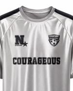 Camiseta Futebol Metalizada Prata Courageous