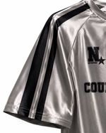 Camiseta Futebol Metalizada Prata Courageous
