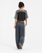 Calça Adidas Firebird Wide Leg Cinza Grafite
