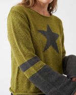 Tricot Oversized Star Olive