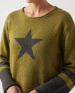 Tricot Oversized Star Olive