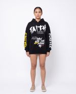 Moletom Oversized Faith Graffiti Black