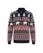 Tricot Polar Bear Half Zip Navy