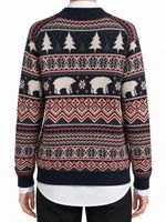 Tricot Polar Bear Half Zip Navy