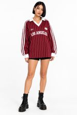 Blusa Polo Oversized Los Angeles Burgundy