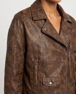 Jaqueta Biker Brown Estonada