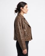 Jaqueta Biker Brown Estonada