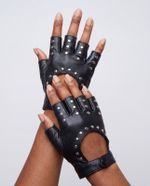 Luvas Sem Dedos Rock Studs Black
