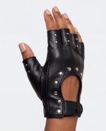 Luvas Sem Dedos Rock Studs Black
