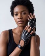 Luvas Sem Dedos Rock Studs Black
