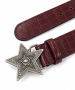 Cinto Western Star Burgundy