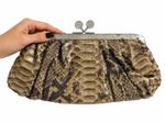 Clutch Snake com Fecho Kiss Lock