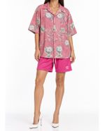 Camisa Hawaii Blues Tropical Rosa