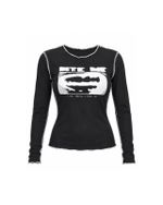 Blusa Bite Me Manga Longa
