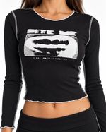 Blusa Bite Me Manga Longa