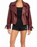 Jaqueta Burgundy Cropped