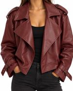 Jaqueta Burgundy Cropped