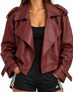Jaqueta Burgundy Cropped