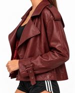 Jaqueta Burgundy Cropped