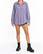 Camisa Vintage Poá Lilac