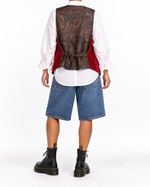 Colete Red Velvet Paisley
