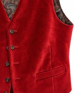 Colete Red Velvet Paisley