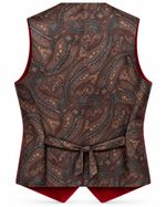 Colete Red Velvet Paisley