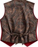 Colete Red Velvet Paisley