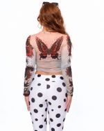 Blusa Tule Rebel Tattoo