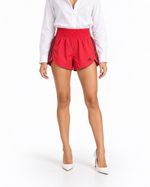 Short Adidas Vermelho Cintura Alta