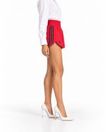 Short Adidas Vermelho Cintura Alta