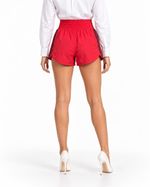 Short Adidas Vermelho Cintura Alta