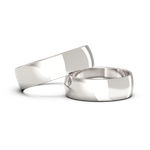 Aliança Meia Cana Reta 6mm Ouro 18k