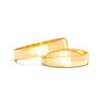 Aliança Meia Cana Reta 4mm Ouro 18k