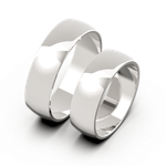 Aliança Meia Cana Reta 6mm Ouro 18k