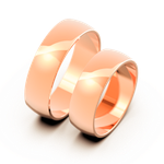 Aliança Meia Cana Reta 6mm Ouro 18k